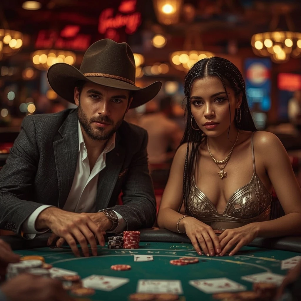 photo de deux joueurs de poker Diamonds Reels Casino